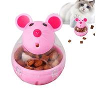 pologmase Distributeur de friandises pour chat - Balle de nourriture amusante en forme de souris - Jouet à alimentation lente pour petits chats - Empêche l'obésité - Convient pour l'alimentation et