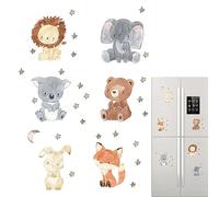 pologmase Sticker Mural pour Chambre d'enfant,Stickers Muraux Autocollants PVC Animaux - commutateur Dessin animé, décor pièce coloré 6 pièces pour Le Mur, Les Meubles, Le
