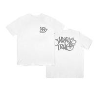 pologmase Y2K Minus-Two Cargo T-Shirt Mens Womens Summer Top T-Shirts Minus-Two Imprimé Casual Baggy Beach Top Beach Holiday Short Sleeve Vintage Hip Hop Blanc