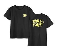 pologmase Y2K Minus-Two Cargo T-Shirt Mens Womens Summer Top T-Shirts Minus-Two Imprimé Casual Baggy Beach Top Beach Holiday Short Sleeve Vintage Hip Hop Jaune