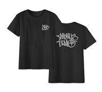 pologmase Y2K Minus-Two Cargo T-Shirt Mens Womens Summer Top T-Shirts Minus-Two Imprimé Casual Baggy Beach Top Beach Holiday Short Sleeve Vintage Hip Hop Gris