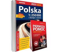 Pologne Atlas automobile 1:250 000 + guide de premiers secours