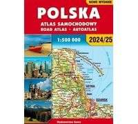 Pologne. Atlas des voitures. 1:500 000 Edition 2024/2025