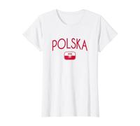 Pologne Drapeau polonais Polska T-Shirt Graphique avec Valeur, Femme, Blanc, XL