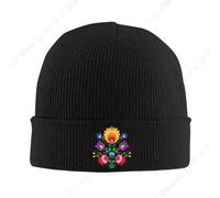 Pologne Folk Floral Bonnet Cap Unisexe Hiver Chaud Bonnet Homme Tricot Chapeau Extérieur Polonais Art Floral Skullies Bonnets Chapeaux
