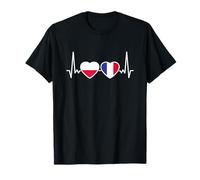 Pologne France Battement De Coeur Drapeau Polonais T-Shirt
