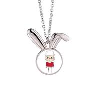 Pologne Pays UE Drapeau Culture uu Lapin Collier Pendentif Lapin Animal Bijoux Cadeau