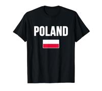 Pologne Pologne Drapeau Pologne Polska T-Shirt Graphique avec Valeur, Homme, Noir, L