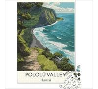 Pololū Valley Overlook Puzzle 1000 pièces | puzzle comme cadeau d'anniversaire de mariage un cadeau romantique pour deux personnes à la maison le soir en douceur38x52cm