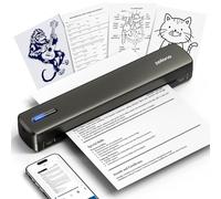 POLONO Bluethooth Imprimante portable sans fil pour voyage, imprimante thermique Bluethooth de 21,6 x 27,9 cm, imprimante sans encre compatible avec iOS, Android, ordinateur portable pour bureau,