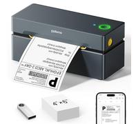 POLONO Imprimante d'étiquettes thermiques Bluetooth, grise