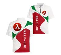 Polos 3D pour Homme T-Shirts De Sport H.a..LF-L.i.fe T-Shirt Décontracté À Manches Courtes Et Col Zippé Idéal La Salle Motif-BaiHongSe||s