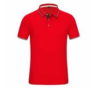 Polos Femme Manches Courtes Unis Golf Polo T-Shirts UK Dames Col à Revers Séchage Rapide Gym Sport Hauts Légers Confortables Évacuation Humidité Tee Shirt Chemisiers 3 Boutons, Rouge 1, 3XL