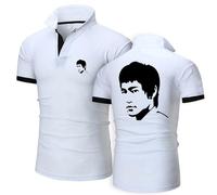Polos for Hommes for Bruce Lee Polo de Golf Respirant T-Shirts de Golf à séchage Rapide T-Shirt de Travail décontracté à Manches Courtes(C,M)