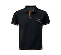 Polos Homme Respirant Texturé Respirant Casual Manches Courtes Séchage Rapide avec Boutons Classique Décontracté Léger Stretch T-Shirt Slim Fit Golf Business Sport Soie Glacée Polo Chemise