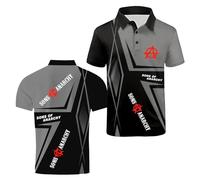 Polos Imprimés 3D pour Hommes Collection A.na.rc.h.y S.on.s Manches Courtes Extensibles Col Montant Doux Vêtements Sport Décontractés T-Shirts De Tennis-HuiSe||l