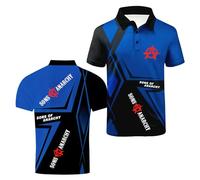 Polos Imprimés 3D pour Hommes Collection A.na.rc.h.y S.on.s Manches Courtes Extensibles Col Montant Doux Vêtements Sport Décontractés T-Shirts De Tennis-SLanSe||x_l