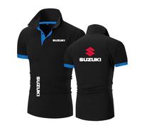 Polos Légers pour Hommes pour SU.ZU.K.I T-Shirts D'entraînement À Manches Courtes Et Demi-Manches T-Shirts Confortables À Boutons Vêtements De Sport-HeiS+LanS||x_l