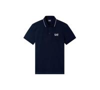 Emporio Armani EA7 Polo à logo trim Bleu M