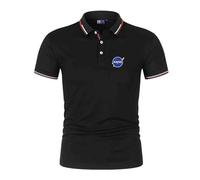Polos Patchwork pour Hommes pour Impression NASA Tee-Shirt Actif Vêtements Confort sous-vêtements De Golf T-Shirts À Col Boutons Doux Demi-Manches- Black||3XL