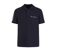 Armani Exchange Polo Coupe régulière Coton stretch Logo signature Bleu marine M Hommes