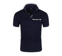 Polos pour Hommes Pioneer DJ Fashion Sports Manches Courtes Été Respirant Golf Chemises Léger Séchage Rapide Revers T-Shirts pour Cadeau,Black-L