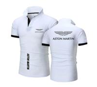 Polos pour Hommes Vêtements De Sport pour A.s.t.o.n M.a.r.ti.n Imprimés T-Shirts De Tennis À Manches Courtes Respirants Boutons Manches Mi-Longues -BaiS||XL