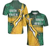 Poloshirt Les Springboks D'Afrique du Sud Se Battent pour Le Rugby T-Shirts Qualité Supérieure Polo Homme Manches Courtes Chemise pour Été Tennis Homme 4XL