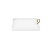 POLPIMSJK Plateau carré décoratif for produits cosmétiques et divers, plateau de rangement de bureau(White)
