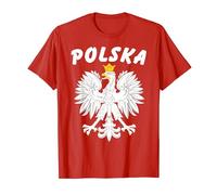 Polska, aigle blanc polonais avec couronne drapeau patriotique polonais T-Shirt