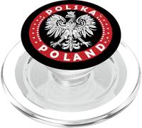 Polska Pologne Eagle Emblème - Rouge Vieilli et Blanc Poli PopSockets PopGrip pour MagSafe