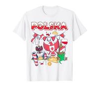 Polska Pologne Idées pour enfants et drapeau polonais de Pologne populaire T-Shirt
