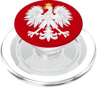 Polska Pologne White Eagle Crown, Pologne Patriotique Blanc/Rouge PopSockets PopGrip pour MagSafe