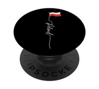 Polska, Pologne White Eagle Crown, Pologne White and Red Flag PopSockets PopGrip Adhésif