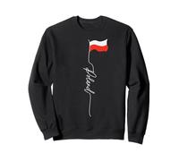 Polska, Pologne White Eagle Crown, Pologne White and Red Flag Sweatshirt