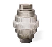 POLSPOTTEN Vase Steps L 50 cm Gris foncé