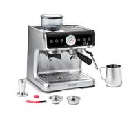 Polti Coffea G50S, Machine à café avec moulin à grains intégré, pour Espresso et Cappuccino, 30 niveaux de mouture, Steamymilk professionnel pour le moussage du lait, Argent