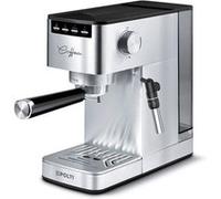 Polti Coffea P10S, Machine Manuelle à Café espresso et Cappuccino, Compatible avec le Café Moulu et les Dosettes E.S.E. de 44 mm, Mousseur à lait, Réservoir amovible de 1,3L, Argenté