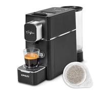 Polti Coffea S15B, Machine à Café Espresso, Compatible avec Dosettes ESE 44 mm, Réservoir 0,85 L, Température et Longueur Réglables, Pression 19 Bars, Noire