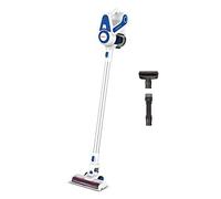 Polti Forzaspira Slim SR90B, Balai Electrique Rechargeable sans Fil, 2 Fonctions Aspiration et Ramassage des Déchets, Technologie Cyclonique, Autonomie 40 Min, Stationnement Vertical, Blanc et Bleu