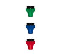 Polti Kit 3 brosses PAEU0296 en poils de nylon colorées pour Vaporetto, Lecoaspira et Unico