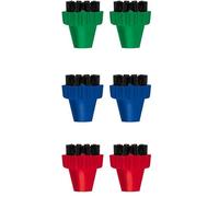 Polti Kit de 3 brosses colorées en Poils de Nylon PAEU0296, pour Vaporetto, Lecoaspira et Unico
