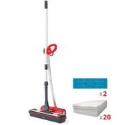 Balai vapeur sans fil multi-surfaces POLTI MOPPY RED EXTRA DUST - 1500 W - Réservoir 0,7 L - Rouge