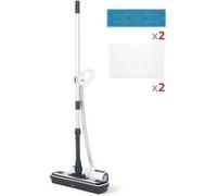 Polti Moppy White Premium, Nettoyeur Vapeur Sans Fil, pour Tous les Sols et Surfaces Verticales Lavables, Puissance 1500 W, Capacité du Réservoir 0,7 L, 25 Serpillères Incluses, Blanc