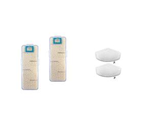 Polti PAEU0336 Kit de filtres anti-calcaire pour balais à vapeur & PAEU0332 Kit 2 Serpillères pour Vaporetto Brosse Vaporforce