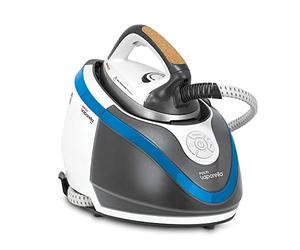 Polti Vaporella Next VN18.25, centrale vapeur avec chaudière haute pression, 6,5 bar, autonomie illimitée, fonction TURBO, chauffe rapide 2 minutes, blanc/bleu