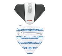 Polti Vaporetto PAEU0400 Brosse triangulaire avec 2 chiffons en microfibre, idéale pour nettoyer les surfaces planes