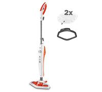 Polti Vaporetto SV420_Frescovapor Balai Vapeur Avec Brosse Vaporforce, Pour Tous Les Sols Et Tapis, Tue Et Ã‰limine 99,9%* Des Virus, Germes Et Bactéries, 1500 W, 0,3 L, Blanc/Orange