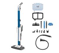 Polti Vaporetto SV620 Style, Balai Vapeur avec Nettoyeur à Main Intégré, Puissance Max 1500 W, 15 Accessoires, Filtre Anti-Calcaire, Autonomie Illimitée, Stationnement Vertical, Bleu et Blanc