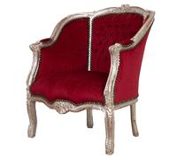 Poltrona Style Louis XVI en Hêtre Blanc Shabby Chic Bois Faggio